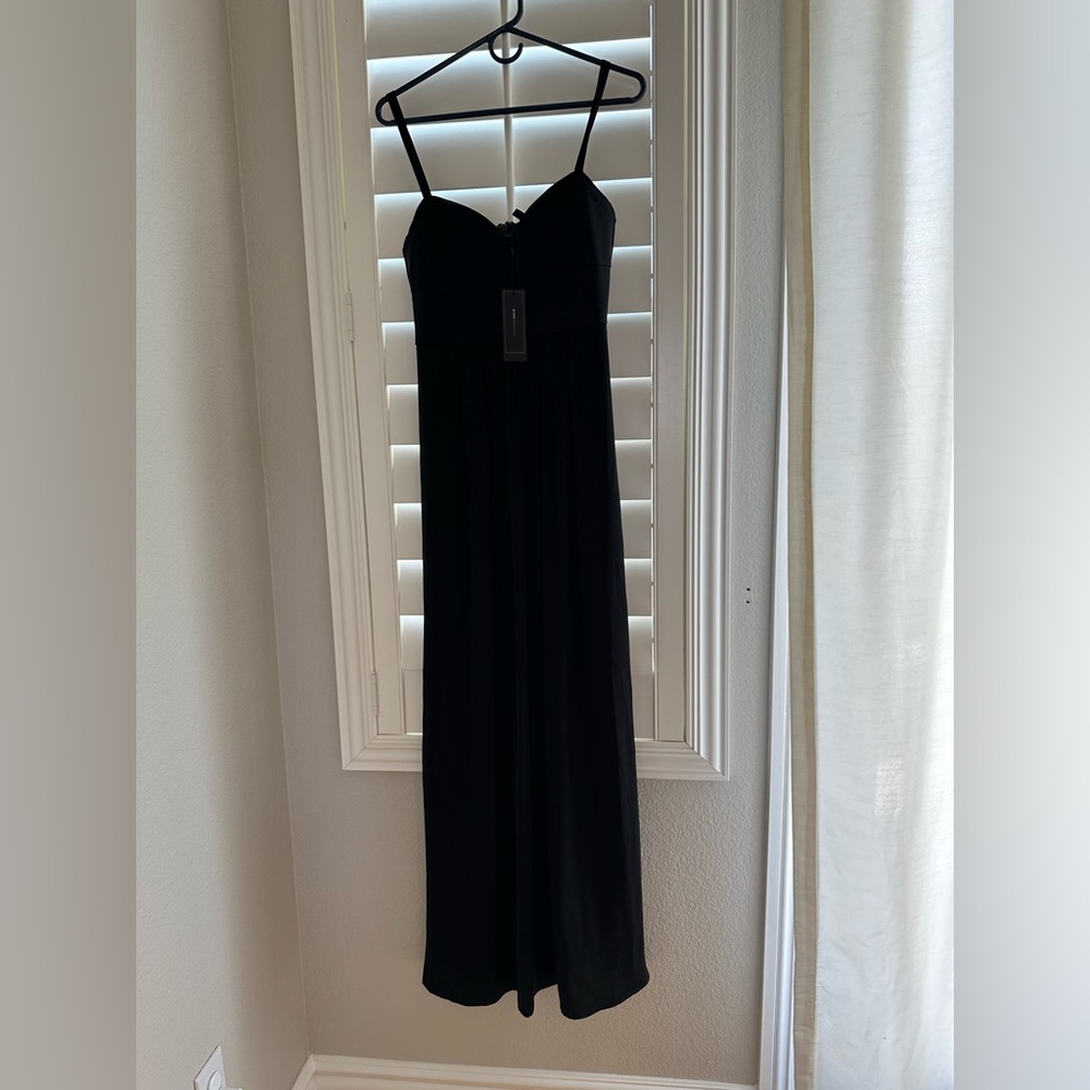 BCBGMaxAzria BCBG Black Maxi Dress with Spaghetti Straps Kyra Size Medium
